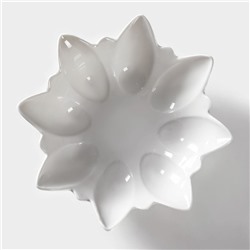 Салатник Magistro «Цветочек Бланш», 200 мл, d=13.5 см, фарфор, белый