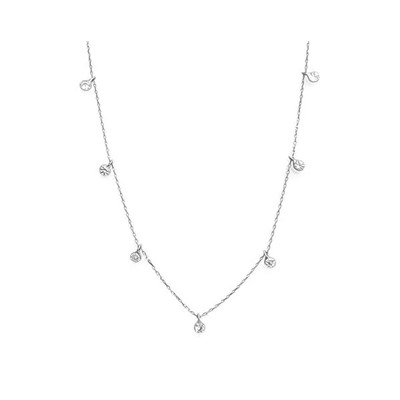 Колье из серебра куб.циркон., ТФК-40