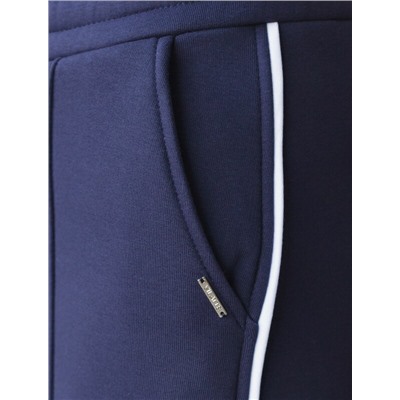 Теплые прямые брюки из эластичного футера трехнитки с начесом