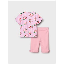 Комплект детский трикотажный для девочек: джемпер (футболка), брюки (легинсы укороченные)