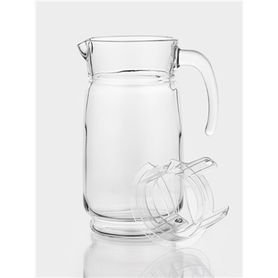 Кувшин Paşabahçe «Акватик», 1650 мл, акриловая крышка, стекло, прозрачный