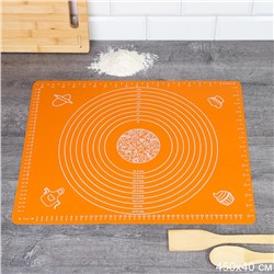 Силиконовый коврик 50х40 см / GY-633-N /уп 100/ оранжевый 0,170