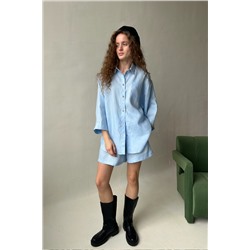 Костюм лён  SET019/17/Нимбовое облако