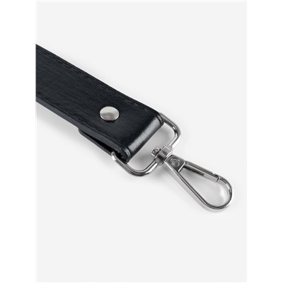 Ручка для сумки, с карабинами, 100±1 см × 2.5 см, чёрная