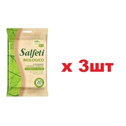Salfeti Салфетки влажные 20шт ECO Biologico Универсальные очищающие 3шт