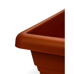 Горшок для цветов с поддоном «Квадро», 12.2 л, пластиковый, терракотовый