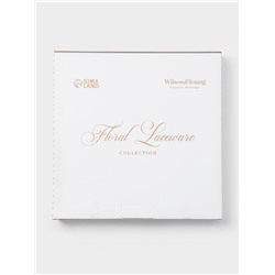 Тарелка обеденная WY Floral Laceware, d=25 см, фарфор, серая
