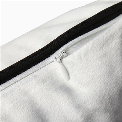 Наволочка декоративная «Этель. Кант», 45×45, велюр, белая