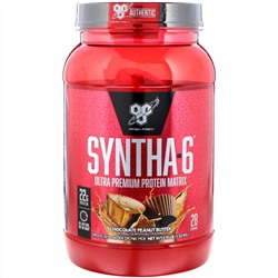 BSN, Syntha-6, белковый порошок наивысшего качества для сухой мышечной массы, со вкусом шоколада и арахисового масла, 2,91 фунта (1,32 кг)