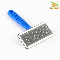 Пуходёрка «Лапки» средняя, 9×12 см, с каплями, синяя