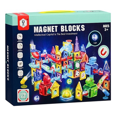 Конструктор магнитный "Динозавры" (178 дет.)