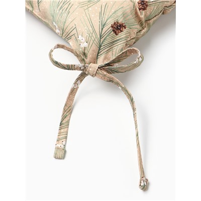 Подушка на стул «Этель» Spruce branches, 42×42×7 см, бежевая