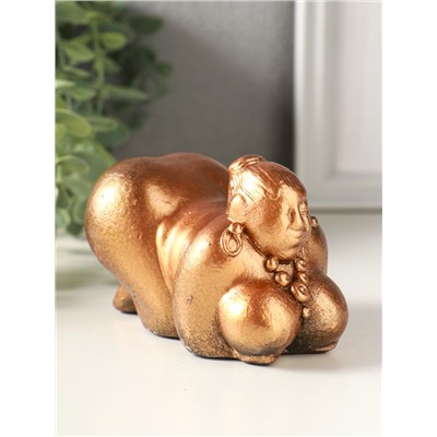 Фигурка гипс «Богиня плодородия лежит», 7×10×6 см, под старую бронзу