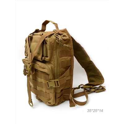 Рюкзак с одной лямкой 35х25х14 см хаки / MR7А /уп 1/