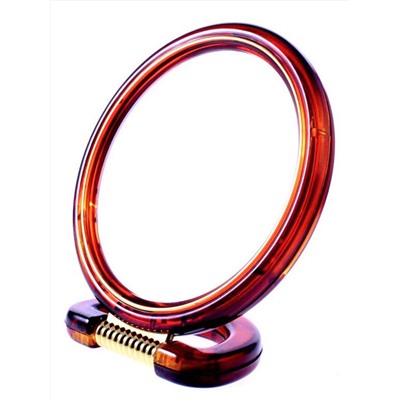 Scarlet Line Зеркало косметическое двустороннее настольное MI-064, круглое, 28 (20,5) x 19 см, коричневый