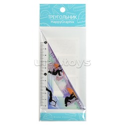 Треугольник пластиковый "HappyGraphix. Самокаты", 30 градусов