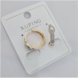 Серьги коллекция "Xuping" покрытие позолота, вставка: фианиты, арт.004.023