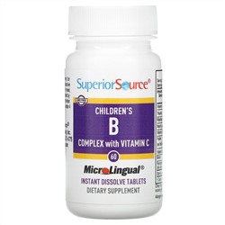 Superior Source, Children's B Complex with Vitamin C, 60 MicroLingual Instant Dissolve Tablets