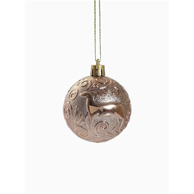 Ёлочные игрушки «Зимняя музыка», шары новогодние, d=6 см, набор 12 шт., ёлочка, золото