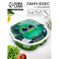 Ланч - бокс «Совушка», 18 х 18 х 5 см
