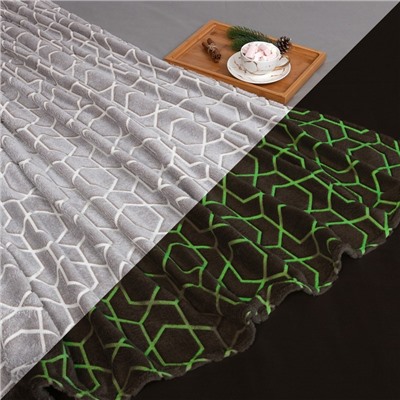 Плед светящийся в темноте «Этель. Геометрия», 150×200 см, корал-флис