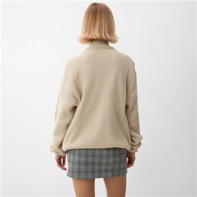 Кардиган на пуговицах женский MINAKU: Casual Collection, бежевый, размер 50