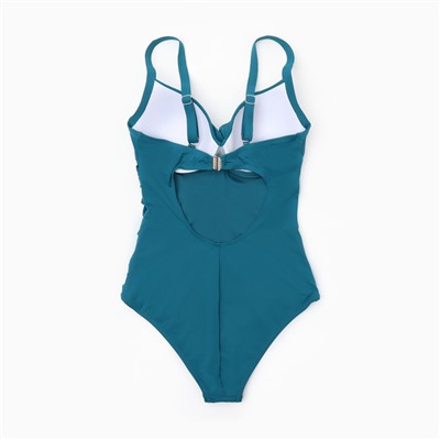 Купальник слитный женский, цвет зелёный, размер 50