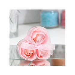 Мыльные розочки, розовые, набор 3 шт.