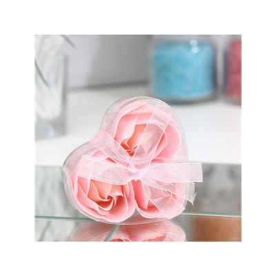 Мыльные розочки, розовые, набор 3 шт.