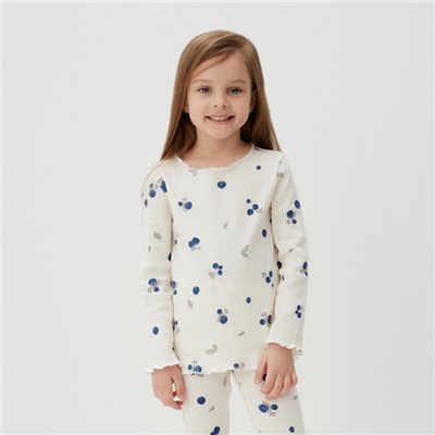 Пижама детская (лонгслив и брюки) KAFTAN Little berry, размер 38 (146-152 см)