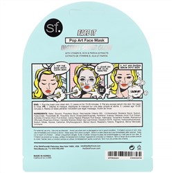 SFGlow, POP n' Glow, Face It, тканевая маска для лица с поп-артом, 1 шт., 25 мл (0,85 унции)
