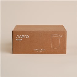 Набор стаканов стеклянный SL Home «Ларго», 300 мл, 8×10 см, цвет прозрачный