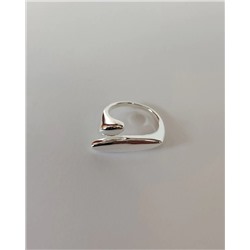 Кольцо с белым серебрением