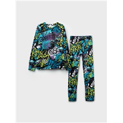 Термокомплект трикот. для мальчиков: фуфайка (футболка) с длин. рук, брюки