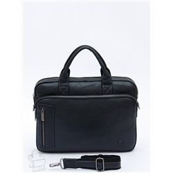 Портфель мужской кожаный 0991Z black Zinimsk в Новосибирске