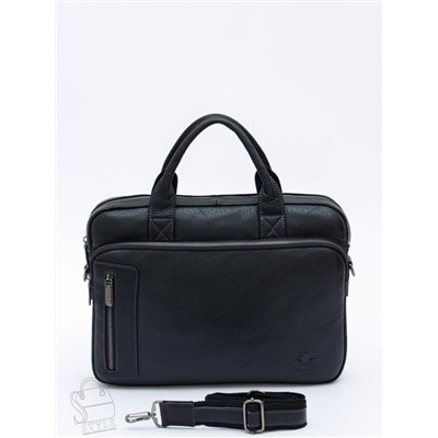Портфель мужской кожаный 0991Z black Zinimsk в Новосибирске