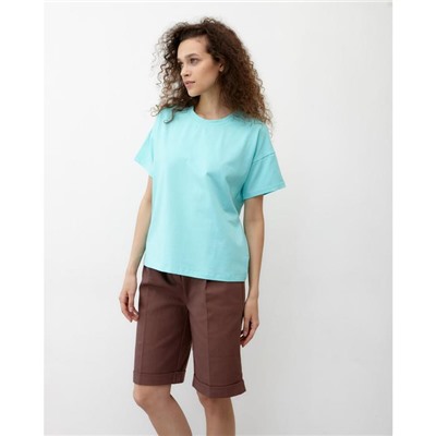 Футболка женская MINAKU REGULAR FIT, голубая, размер 42