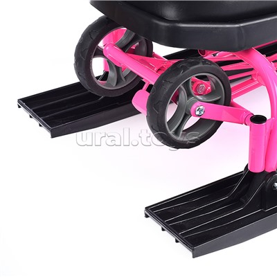 Игрушка Снегокат детский 109 "Wheel" c П-образным толкателем и колесной базой (Единорожка)