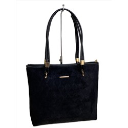 Женская сумка из искусственной замши, цвет черный