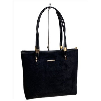 Женская сумка из искусственной замши, цвет черный