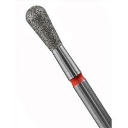 MANITA Фреза алмазная груша для аппаратного маникюра 856.104.237.070.033 ФАОКС-3.3-7 М, красная насечка, ø 3,3 мм, 5 шт. 28338