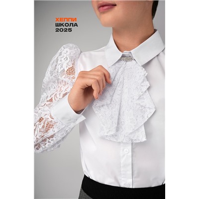 Нарядная блузка для девочки с длинным рукавом Happyfox