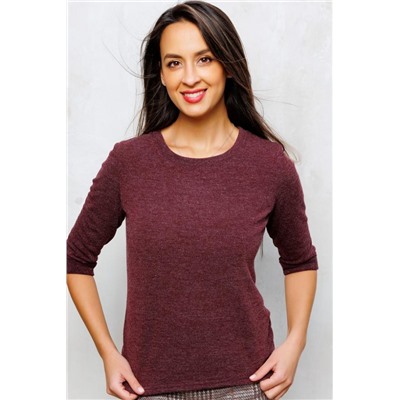 Джемпер трикотажный 333 (Темно-бордовый)