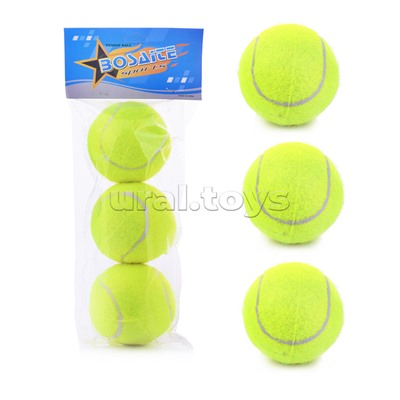 Набор мячей для большого тенниса (3 шт) в пакете с хедером