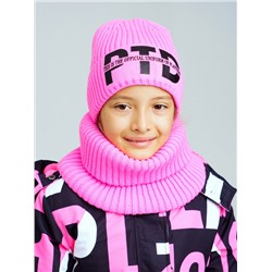 Комплект вязаный для девочки: шапка, снуд