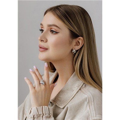 Серьги из серебра родированные 925 пробы С50120р