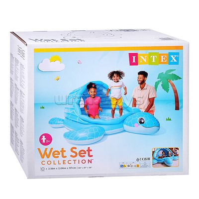 Бассейн надувной "Черепашка" 15л,  61x15см от 1 до 3 лет, 48677NP INTEX