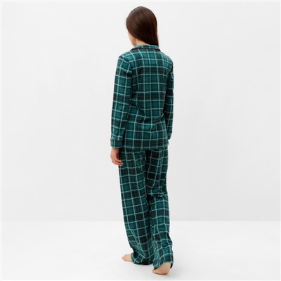 Пижама новогодняя женская (рубашка, брюки) KAFTAN Green mood, размер52-54