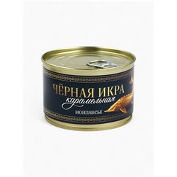 Подарочный новогодний набор в железной банке «Черная икра» : чай 50 г, монпансье 100 г, варенье 30 г, открытка