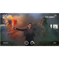 Дымовой фонтан - набор цветного дыма красный, синий, желтый, зеленый, оранжевый MA0511 / Mix (60 сек.)